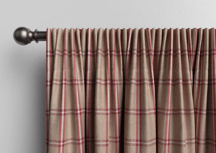 Applecross, Cranberry - Made to Measure Curtains - Image 9